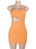 Summer New Suspender Hollow Sexy Hip Dress