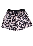 Fashion Slim Fit Leopard Print Straight Pants Shorts For Women