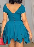 Sexy Tube Top Tight Ruffle Dress