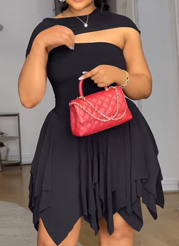 Sexy Tube Top Tight Ruffle Dress