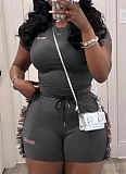 Sexy Slim Short Embroidered Top High Waist Tassel Shorts Two-Piece Set