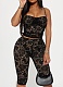 New Sexy Lace See-Through Suspender Top Hip Lifting Casual Pants Two-Piece Set