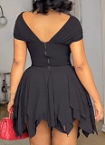Sexy Tube Top Tight Ruffle Dress
