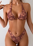 Printed Low-Rise Sexy Two-Piece Bikini Swimsuit