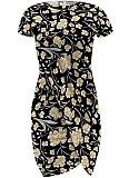 Casual Printed Short Sleeve Round Neck Irregular Dress