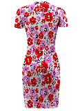 Casual Printed Short Sleeve Round Neck Irregular Dress