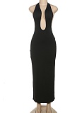 New Women'S Clothing Temperament Sexy Deep V Neck Backless Slim Dress