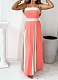 Elegant And Fashionable Contrast Color High Waist Suspender Dress For Women