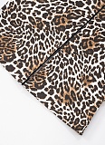 Women'S Leopard Print Vest Hip Skirt Two Piece Suit