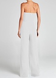New V-Neck Elegant Solid Color Jumpsuit For Women (With Belt)