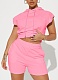 Summer New Style Hooded Pocket Sports Solid Color Casual Two-Piece Suit