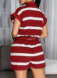 Women'S Short-Sleeved Loose Casual Sports Jumpsuit
