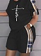 Plaid Patchwork Short-Sleeved Top And Pocket Sports Shorts Two-Piece Set