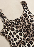 Summer Slim Backless Leopard Print Flared Jumpsuit For Women