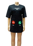 Loose Short-Sleeved Versatile Fashion Dress