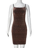 Spring And Summer New Sexy Backless High Elastic Hot Diamond Suspender Dress