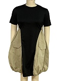 Summer Plus Size Fashionable Patchwork Loose Dress For Women