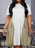Summer Plus Size Fashionable Patchwork Loose Dress For Women