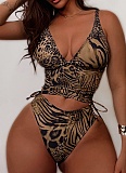 New Leopard Print Swimsuit Two Piece Suit For Women