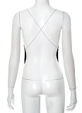 Sexy Hot Girl Sequin Chain Suspender Backless Top