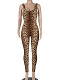 New U-Neck Printed Backless Sports Jumpsuit For Women
