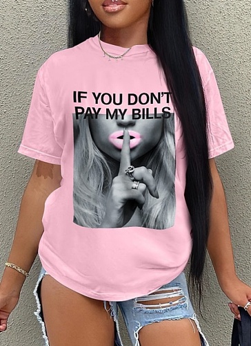 Casual O-Neck Printed T-Shirt For Women