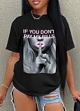 Casual O-Neck Printed T-Shirt For Women