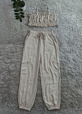 Fashion Casual Sexy Camisole Multi-Pocket Trousers Two-Piece Set
