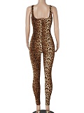 New U-Neck Printed Backless Sports Jumpsuit For Women
