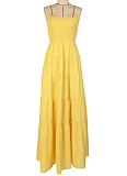 Summer Strapless Sleeveless Hollow Bohemian Dress