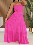 Summer Strapless Sleeveless Hollow Bohemian Dress
