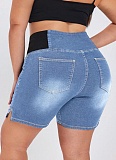 Large Size Elastic Waist Hip Lift Loose Denim Shorts