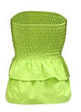 Women'S Tube Top Slim Fit Sexy Ruffled Top