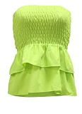 Women'S Tube Top Slim Fit Sexy Ruffled Top
