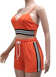 Casual Sexy Tight Suspender Top Shorts Comfortable Two-Piece Suit For Women