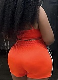 Casual Sexy Tight Suspender Top Shorts Comfortable Two-Piece Suit For Women