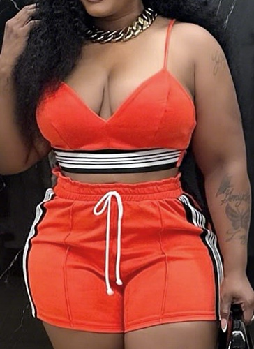 Casual Sexy Tight Suspender Top Shorts Comfortable Two-Piece Suit For Women