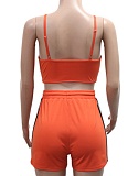 Casual Sexy Tight Suspender Top Shorts Comfortable Two-Piece Suit For Women