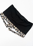 New Contrast Color Stitching Round Neck Top Shorts Two-Piece Suit For Women