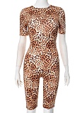 Fashionable Sexy Trendy Leopard Print High Waist Jumpsuit For Women