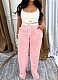 Fashion Sports Vest High Waist Drawstring Wide Leg Pants Two Piece Suit For Women