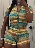 New Mixed Color Stripe Sexy Fashion Jumpsuit For Women