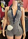 Casual Ripped Denim Stitching Washed Stretch Jumpsuit