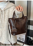 New Retro Portable Bucket Bag Large Capacity Shoulder Messenger Bag