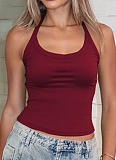 2025 Summer New Style Knitted Sexy Slim Halter Vest