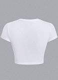 New Round Neck Printed Short T-Shirt