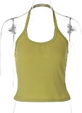 2025 Summer New Style Knitted Sexy Slim Halter Vest
