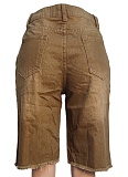 Khaki Loose Casual Tassel Jeans For Women