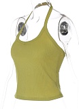 2025 Summer New Style Knitted Sexy Slim Halter Vest