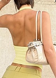 2025 Summer New Style Knitted Sexy Slim Halter Vest